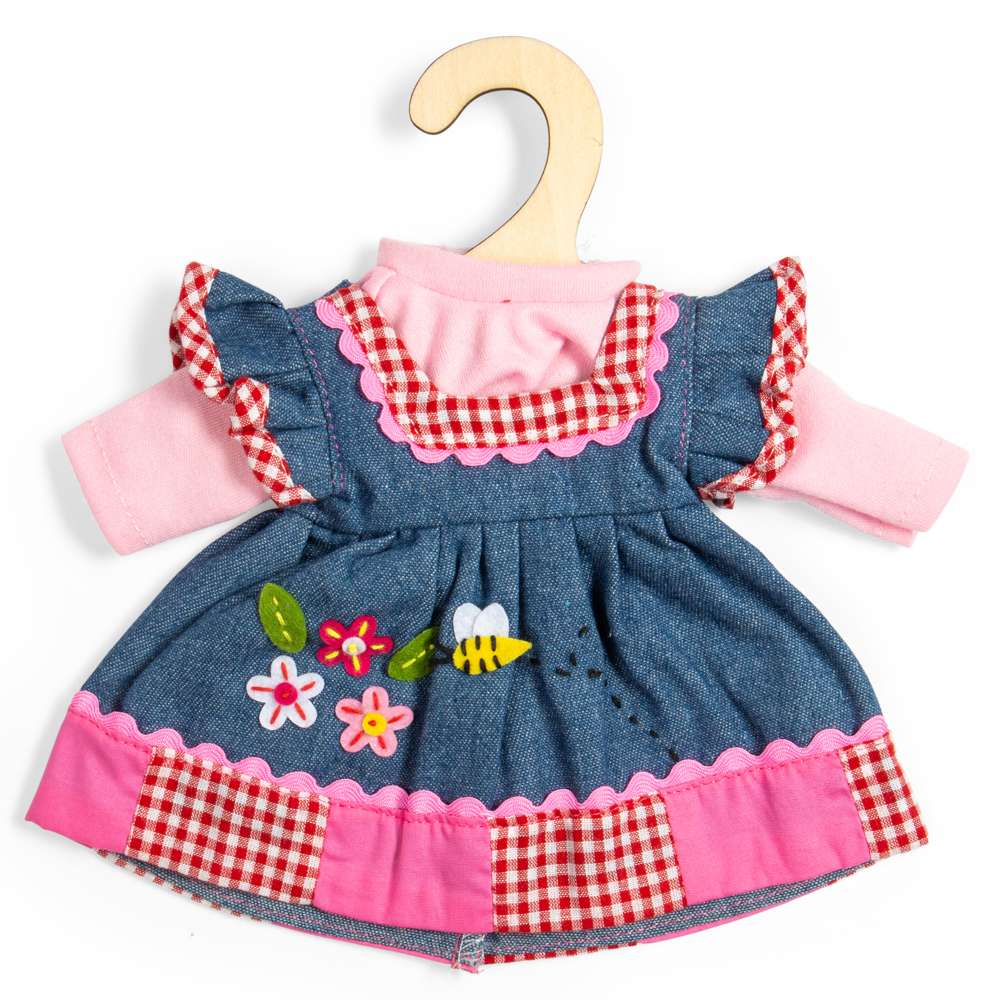 Denim Dress With Pink Trim - Medium