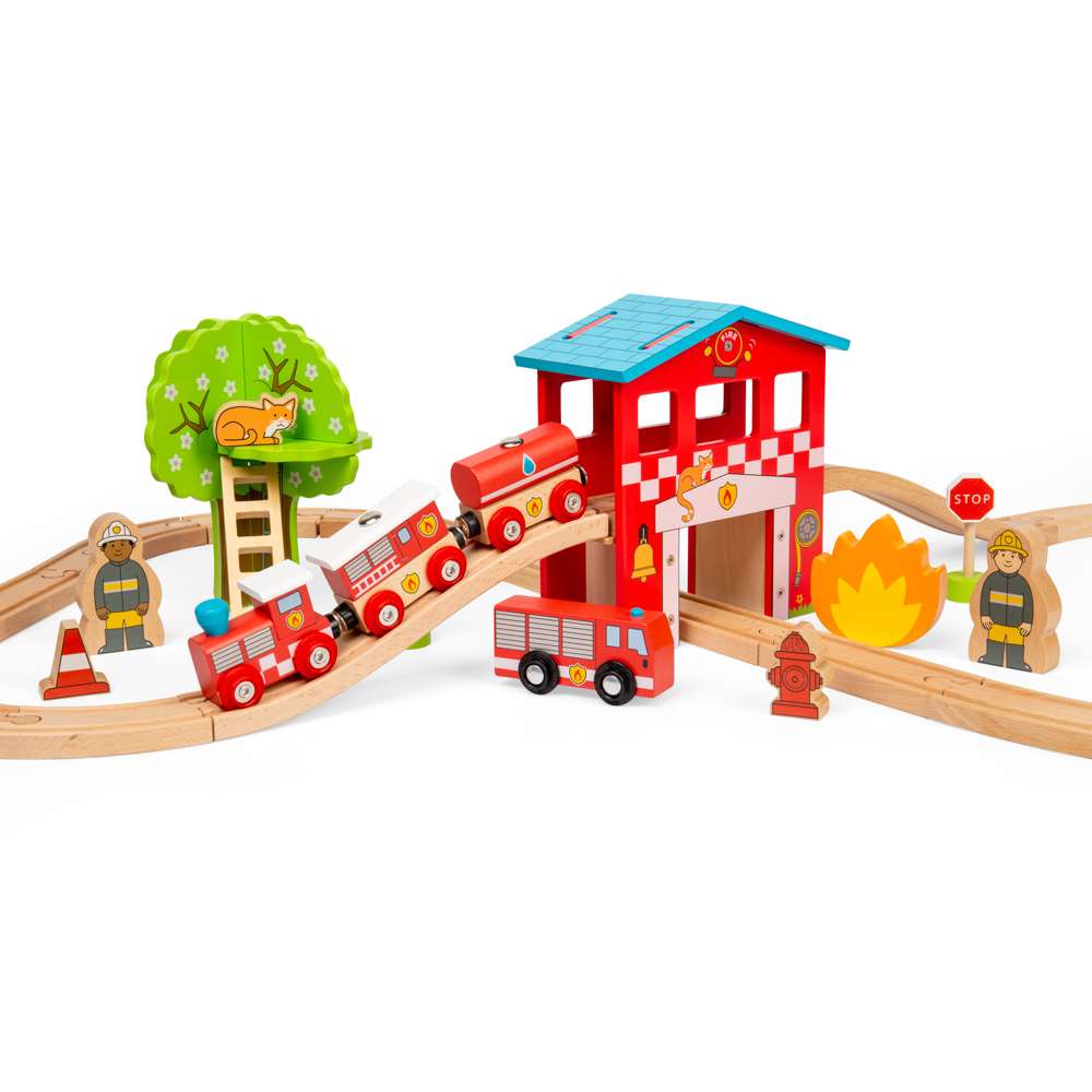 Fire Station Train Set