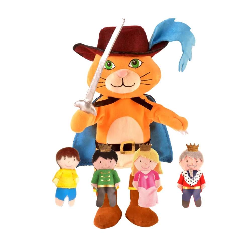 Puss In Boots Hand and Finger Puppet Set