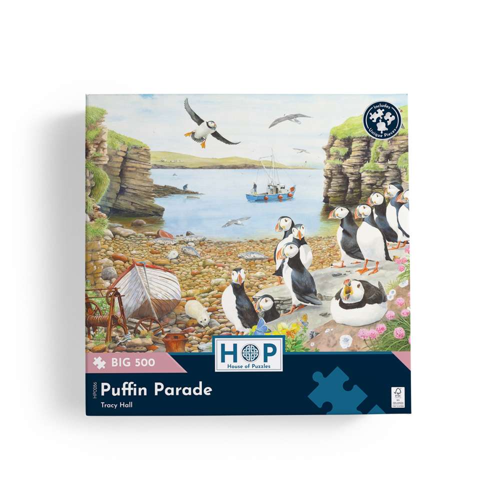 Puffin Parade - BIG 500 Piece Jigsaw Puzzle