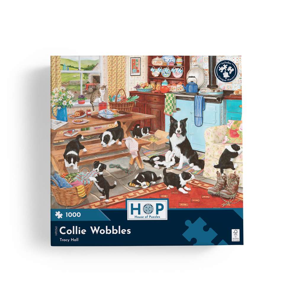 Collie Wobbles - 1000 Piece Jigsaw Puzzle