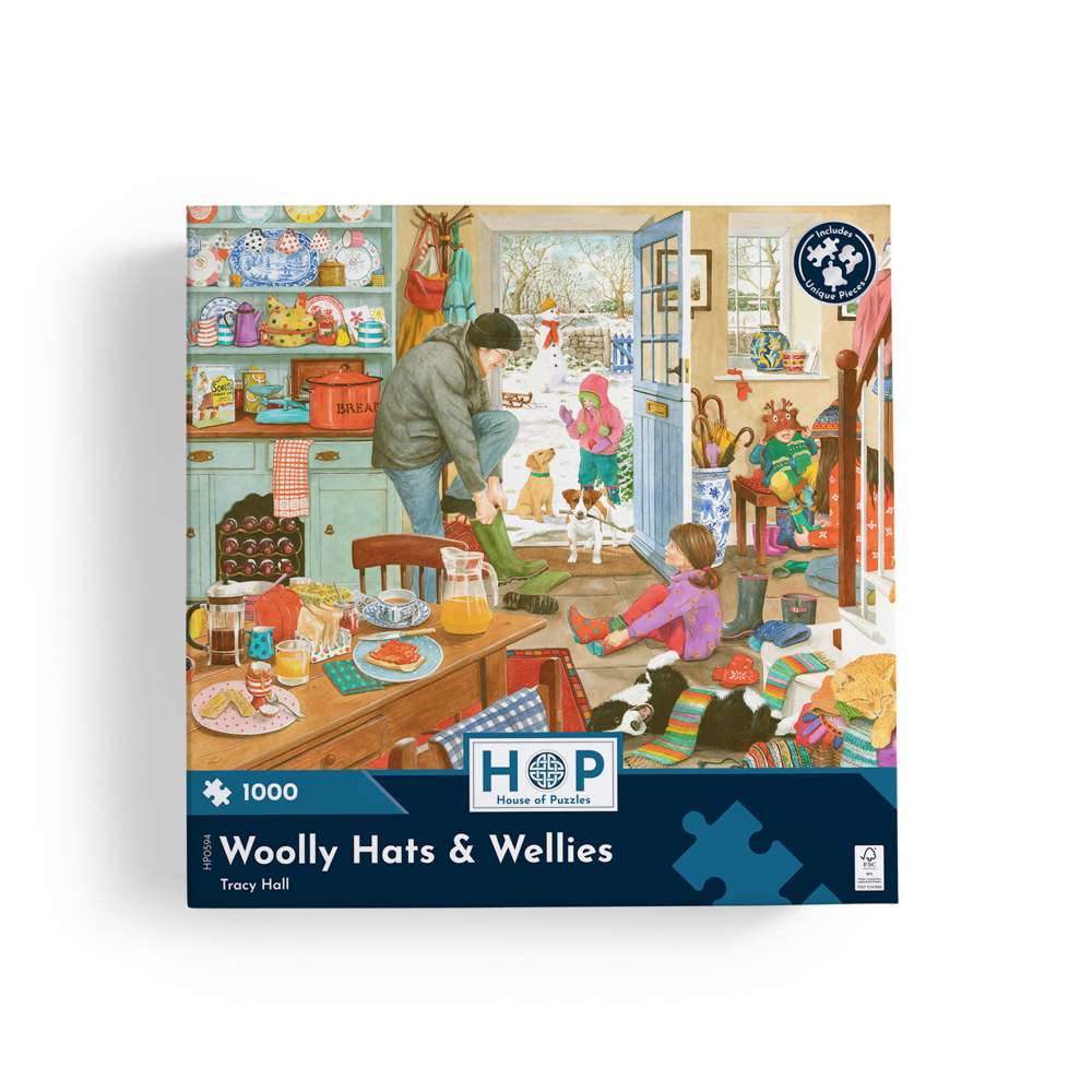 Woolly Hats & Wellies - 1000 Piece Jigsaw Puzzle