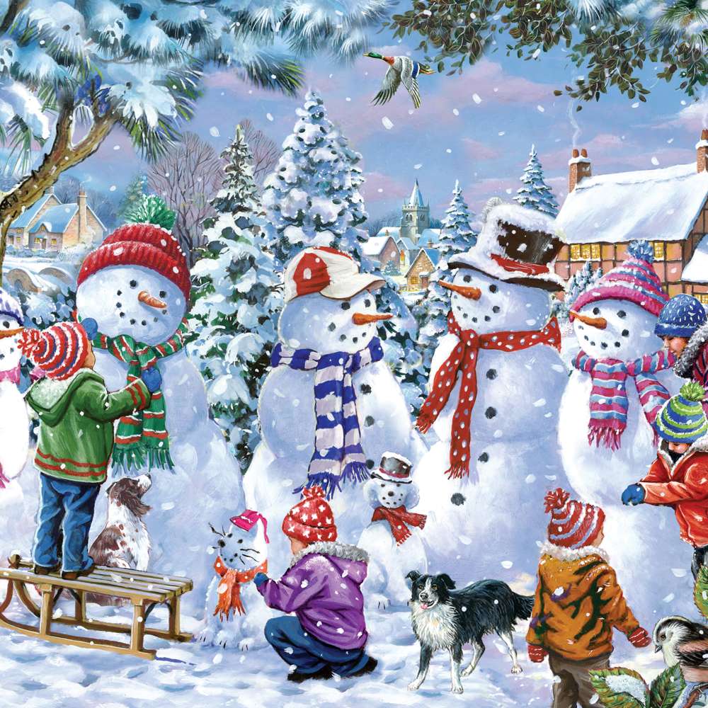 Seven Silly Snowmen 1000 Piece Puzzle