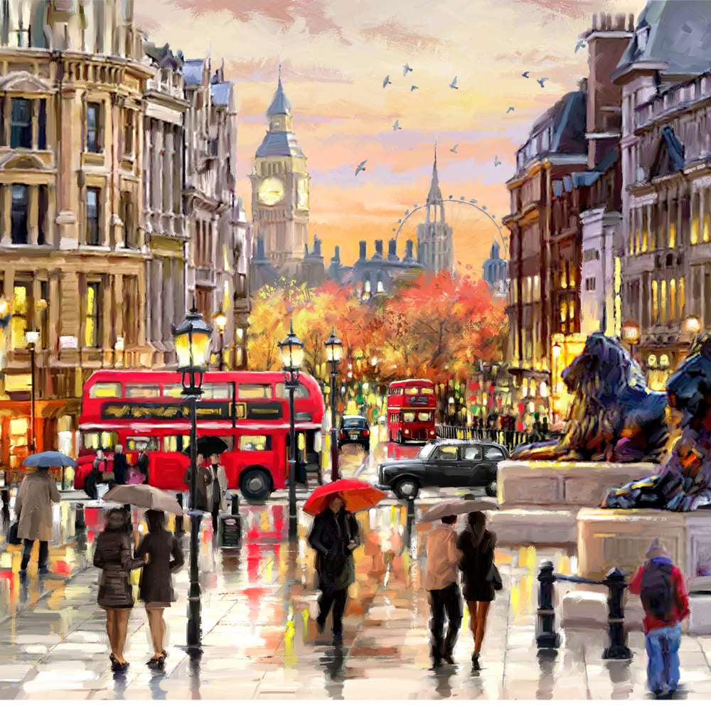 Twilight in Trafalgar Square 1000 Piece Puzzle