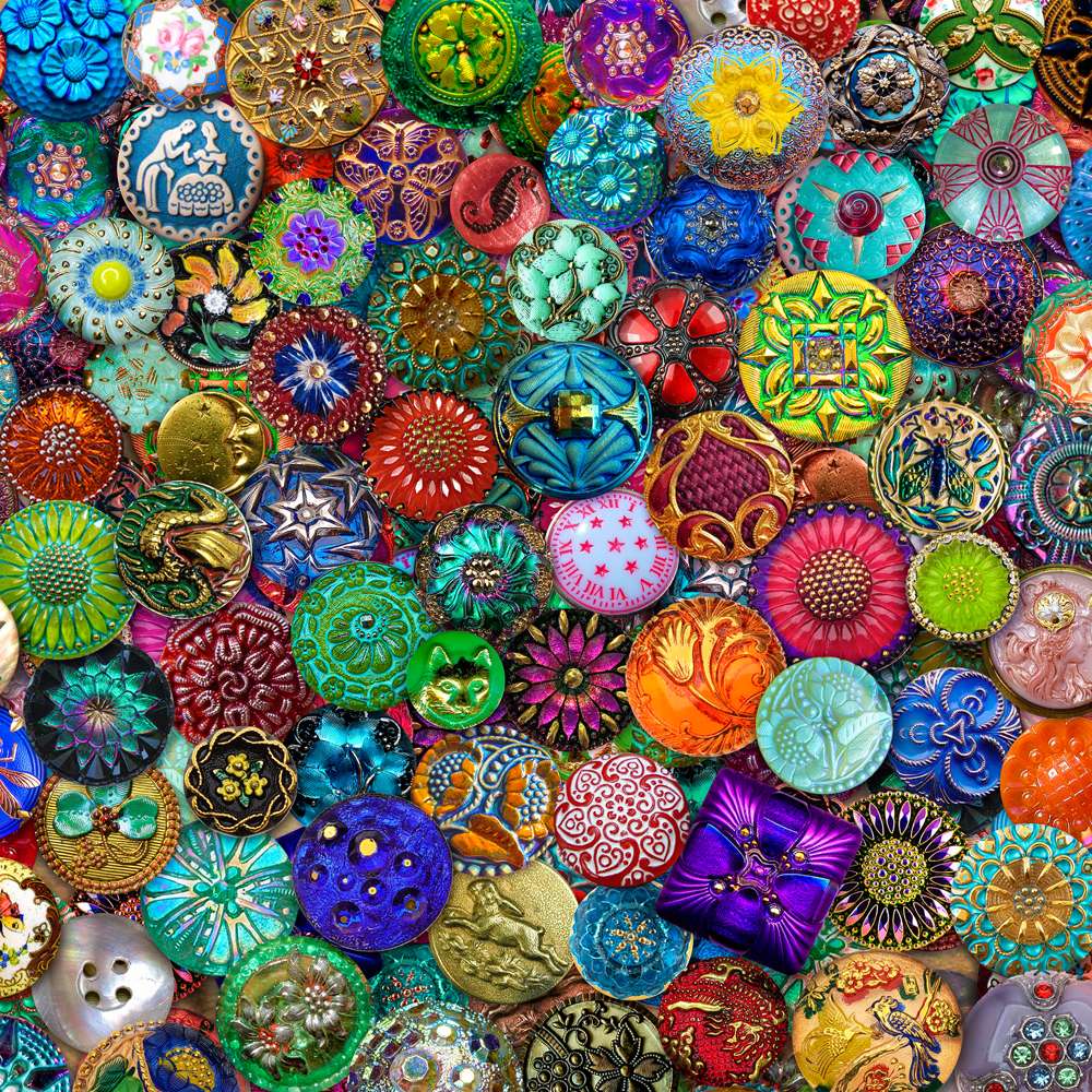 Glass Buttons 1000 Piece Puzzle