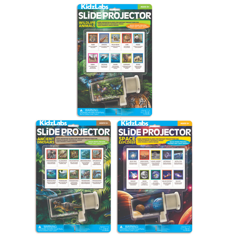 Kidzlabs Slide Projector Space; Dino & Wildlife Assorted