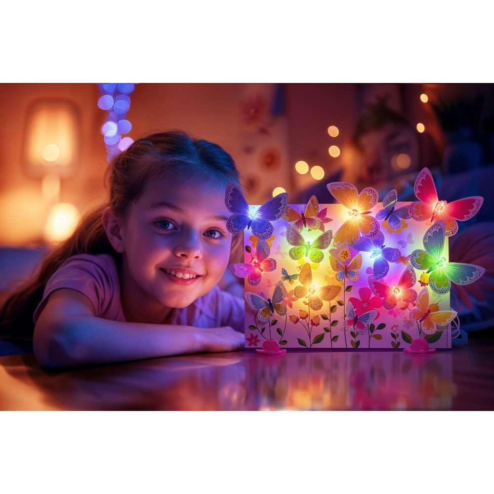 Kidzmaker - Glow 3D Butterfly Canvas
