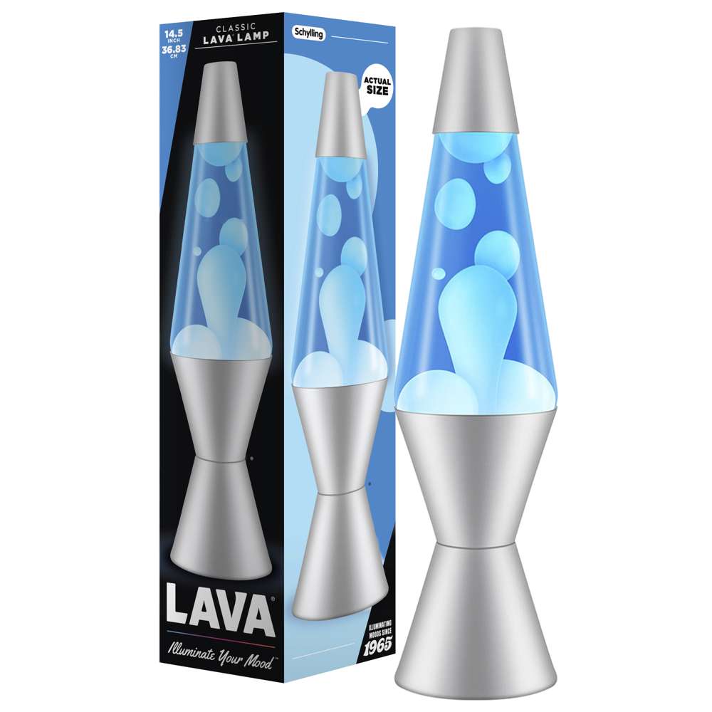 14.5" LAVA Lamp Classic (White/Blue)