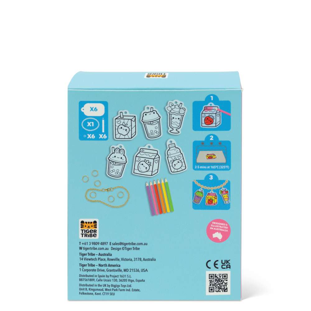 Shrinkorama - Charm Bracelet - Kawaii Drinks