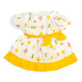 Patterned Dress Yellow Trim - Small