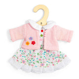 Floral Pink Dress And Cardigan - Small