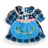 Checkered Blue Dress - Medium