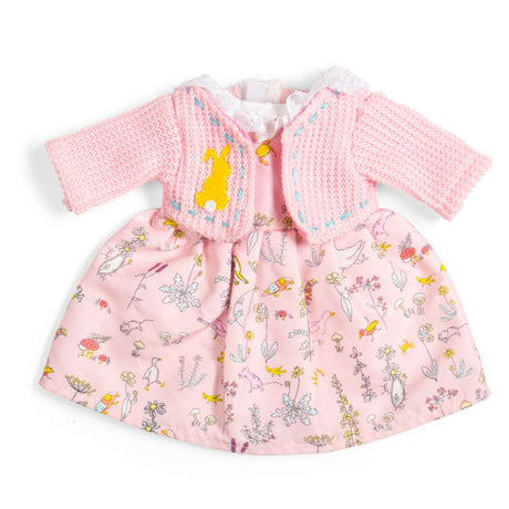 Wildlife Dress And Pink Cardigan - Medium