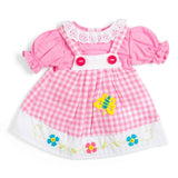 Pink Checkered Pinafore Dress - Medium