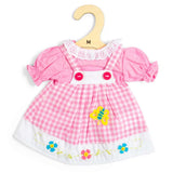 Pink Checkered Pinafore Dress - Medium