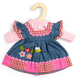 Denim Dress With Pink Trim - Medium
