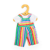 Striped Dungarees And White T-shirt - Small