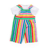Striped Dungarees And White T-shirt - Small
