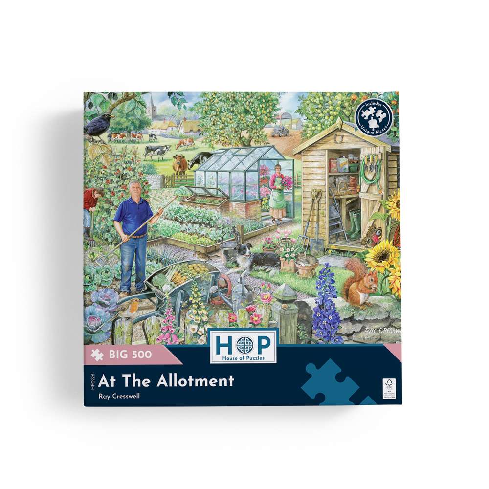At The Allotment - BIG 500 Piece Jigsaw Puzzle