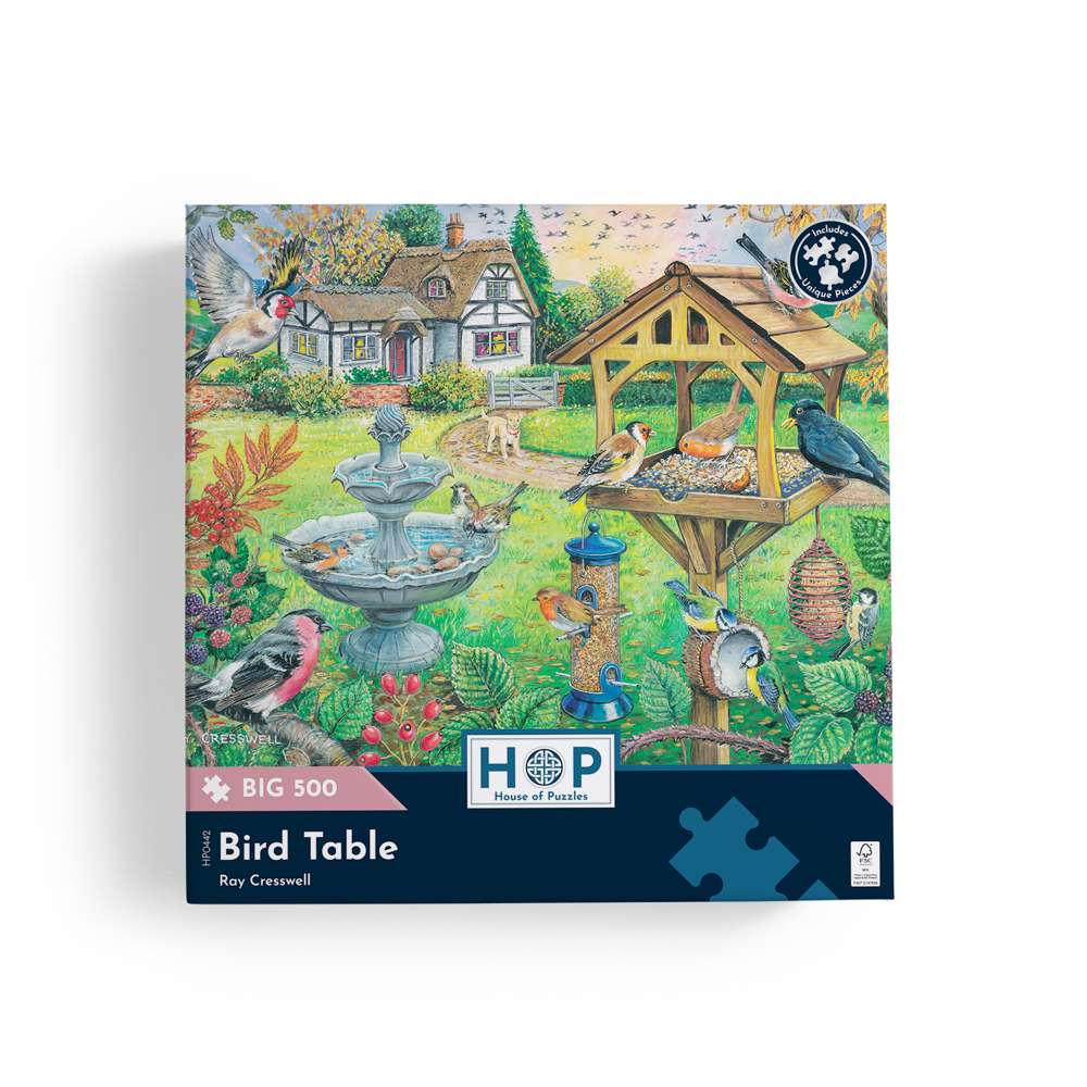 Bird Table - BIG 500 Piece Jigsaw Puzzle