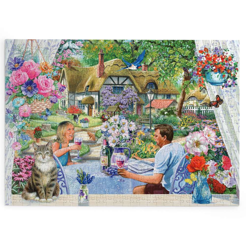 Enjoying the Garden - BIG 500 Piece Jigsaw Puzzle