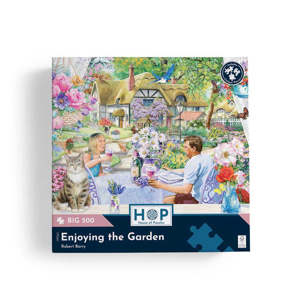 Enjoying the Garden - BIG 500 Piece Jigsaw Puzzle