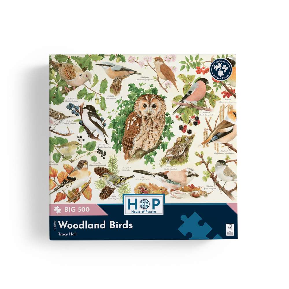 Woodland Birds - BIG 500 Piece Jigsaw Puzzle