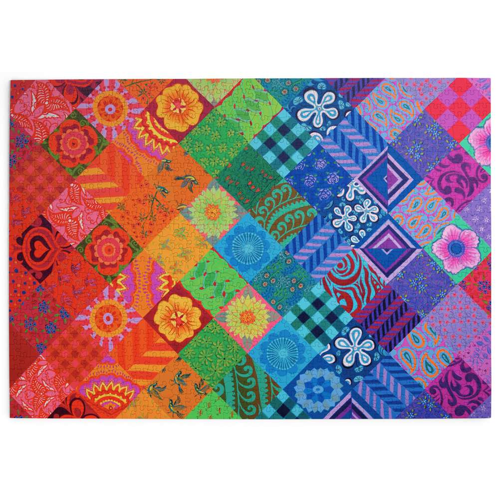 Patchwork Rainbow 1000 Piece Puzzle