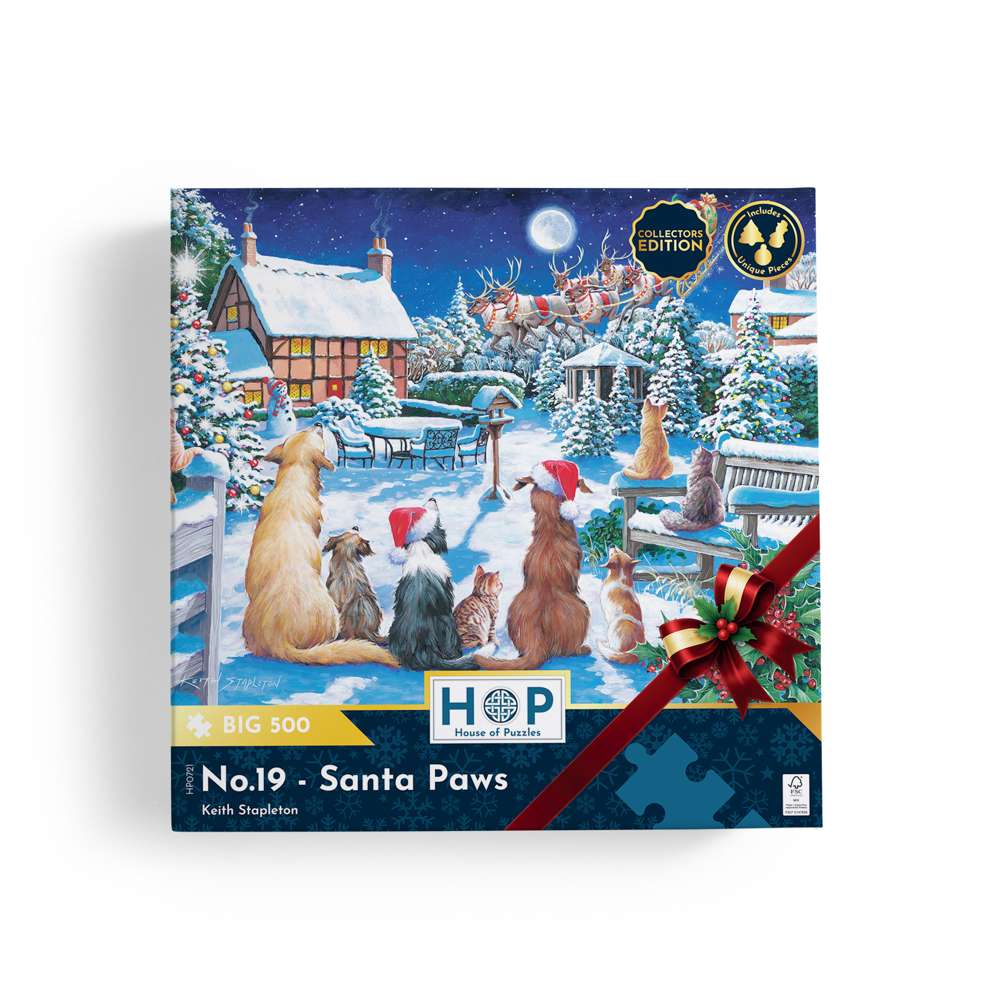 No.19 - Santa Paws BIG 500 Puzzle