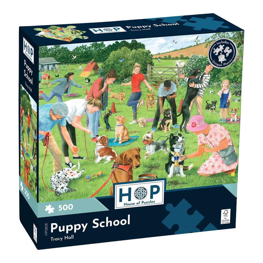 Puppy School 500 Piece Puzzle