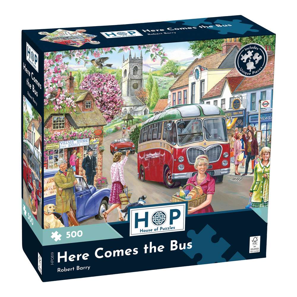 Here Comes the Bus 500 Piece Puzzle