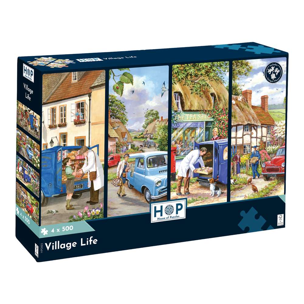 4 x 500 - Village Life 500 Piece Puzzle