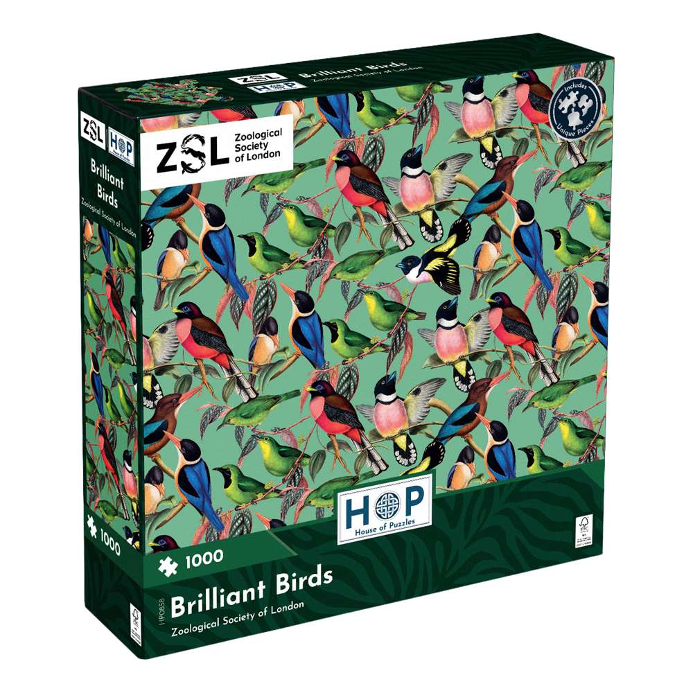 ZSL Brilliant Birds 1000 Piece Puzzle