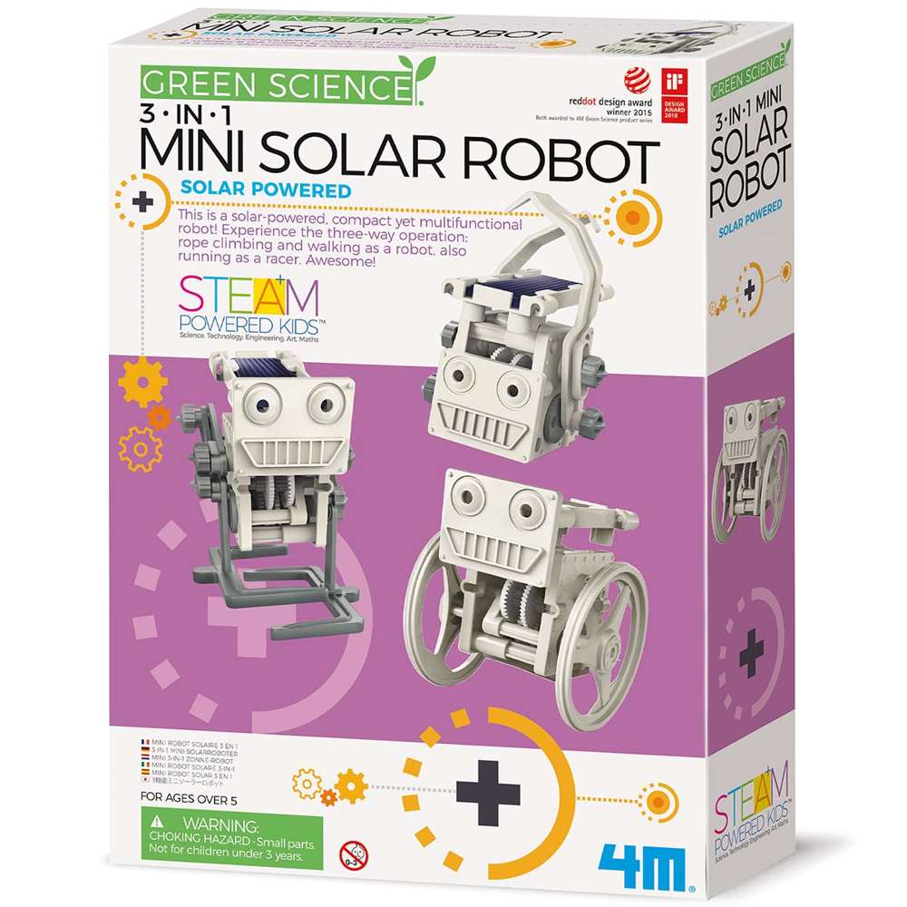 4M Green Science 3-in-1 Mini Solar Robot STEM Learning Kit