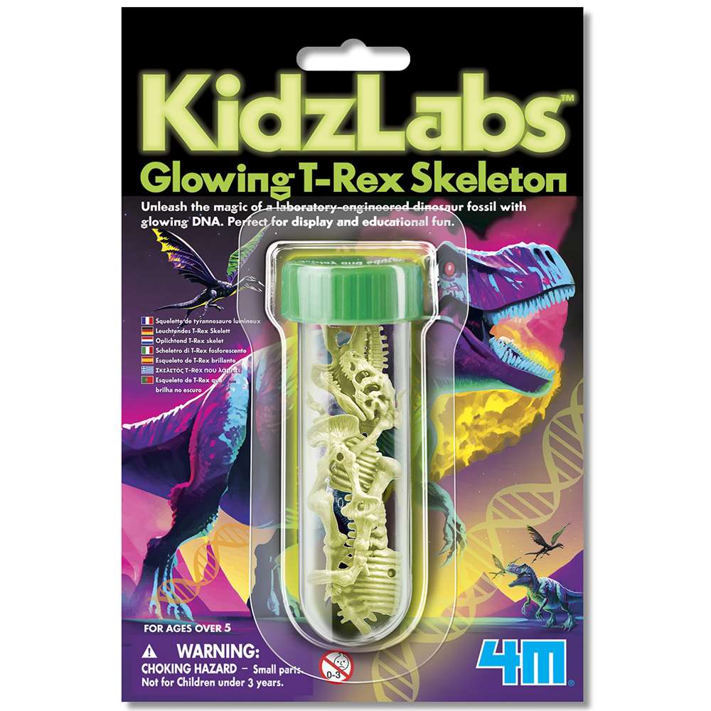 Kidzlabs - Glowing T-Rex Skeleton