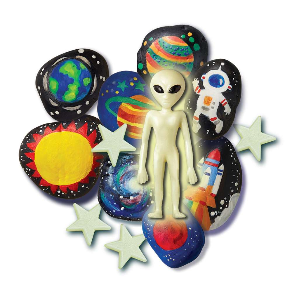 KidzMaker - Glow In The Dark - Space Rock Painting