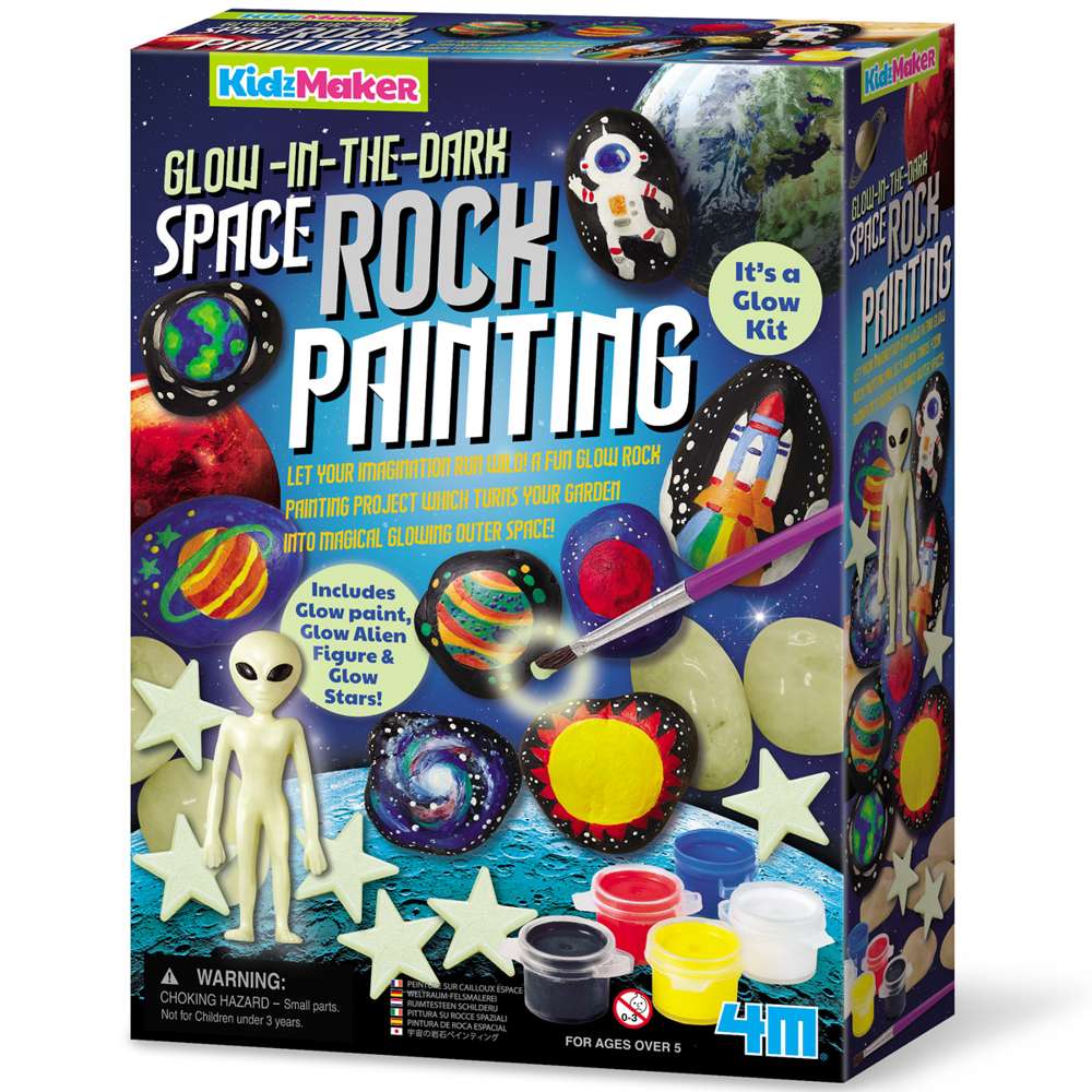 KidzMaker - Glow In The Dark - Space Rock Painting