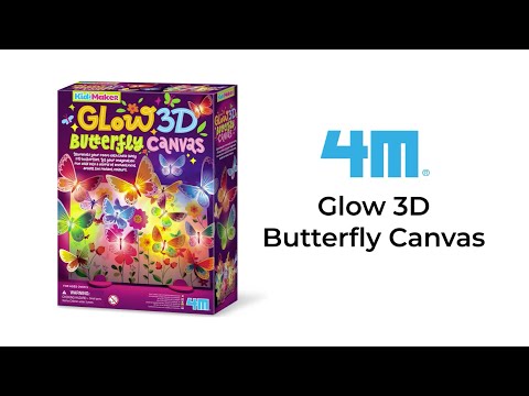 Kidzmaker - Glow 3D Butterfly Canvas